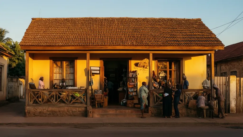 Fachada acolhedora da Vila Teste 24 numa rua de Maputo
