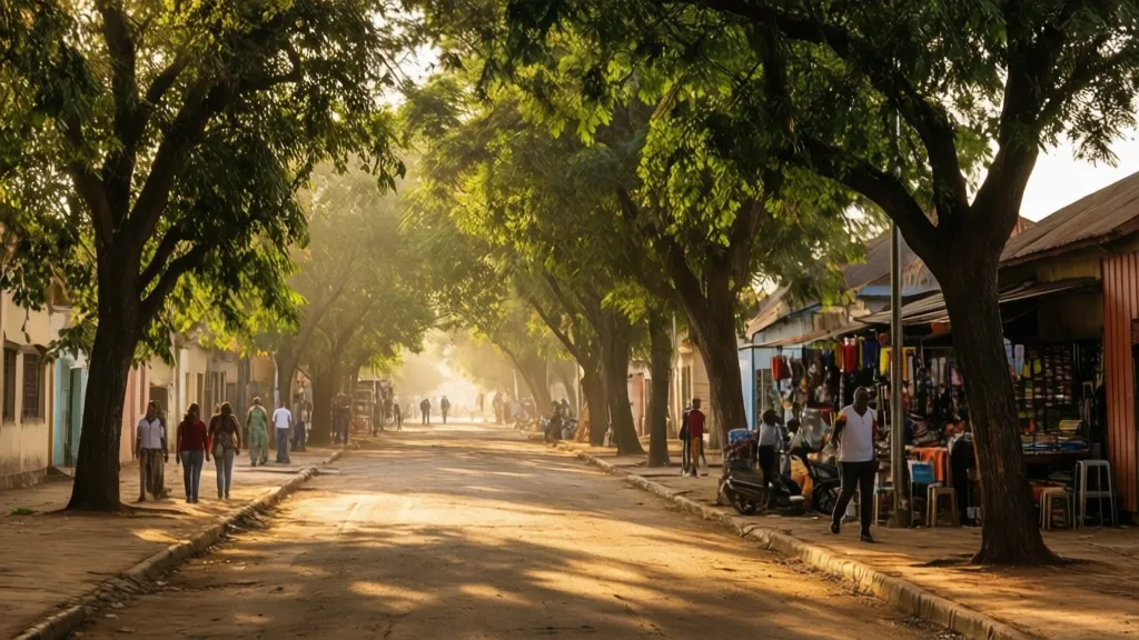 Rua de Maputo onde a Vila Teste 24 faz parte da comunidade